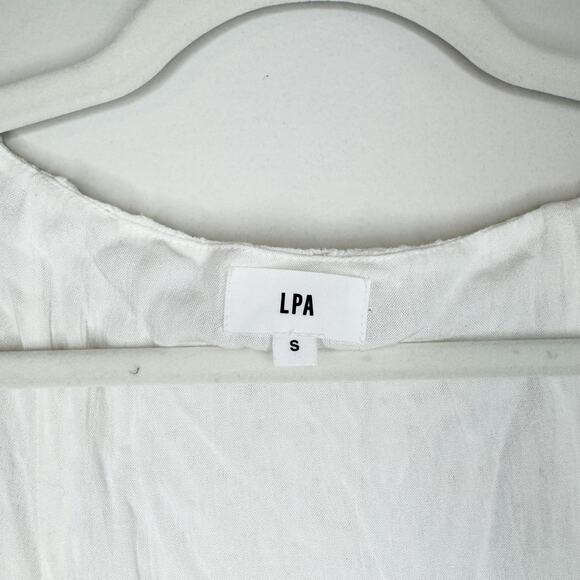 LPA Gabriella Eyelet White Maxi Sundress Dress Small - Picture 4 of 8